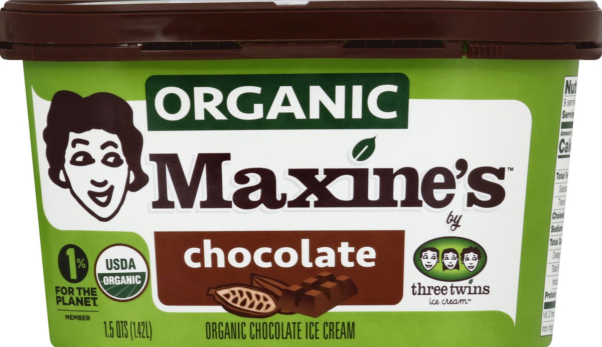 slide 4 of 4, Maxine's Heavenly Organic Chocolate Ice Cream, 48 oz