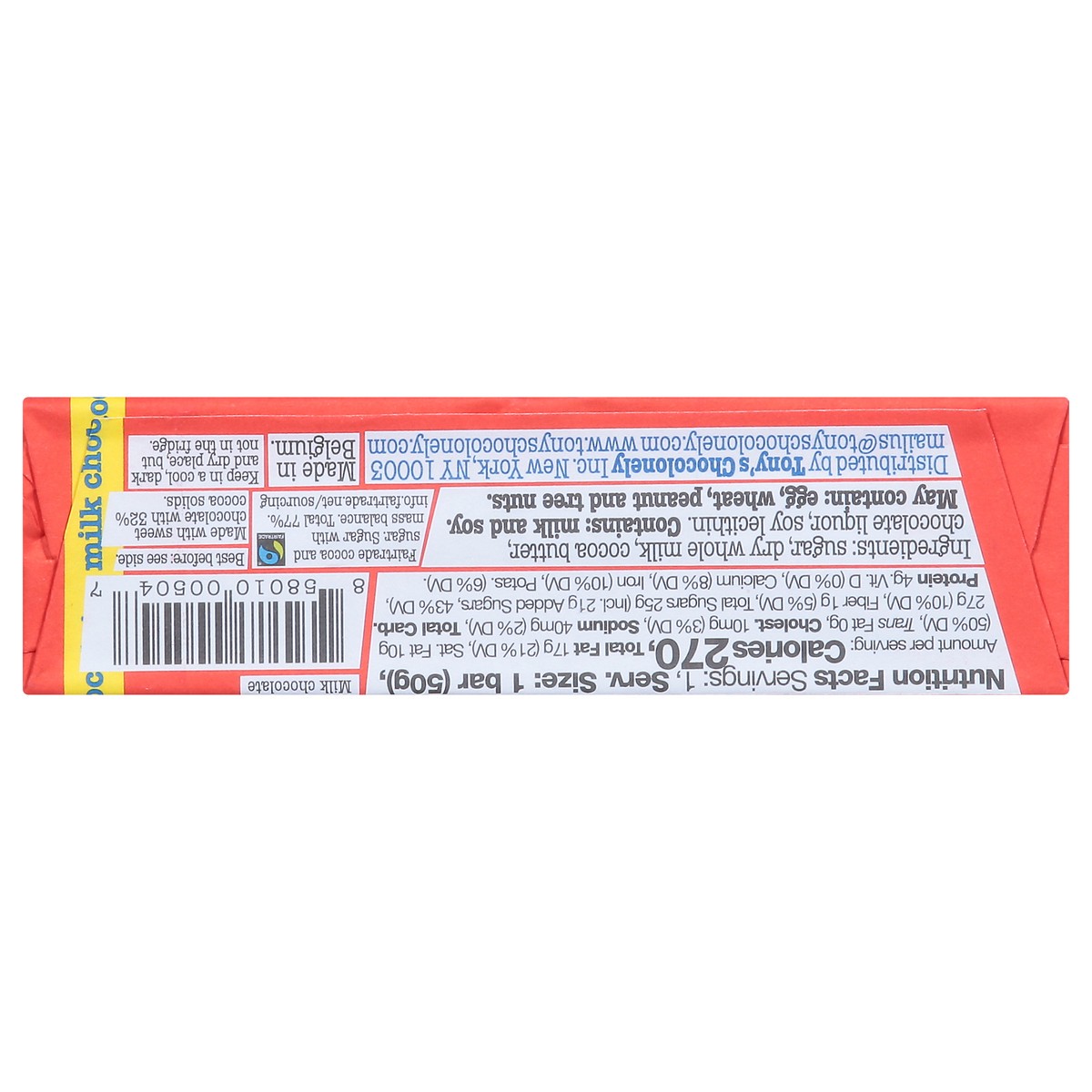 slide 5 of 14, Tony's Tonys Chocolonely Bar Milk Chocolate, 1.8 oz