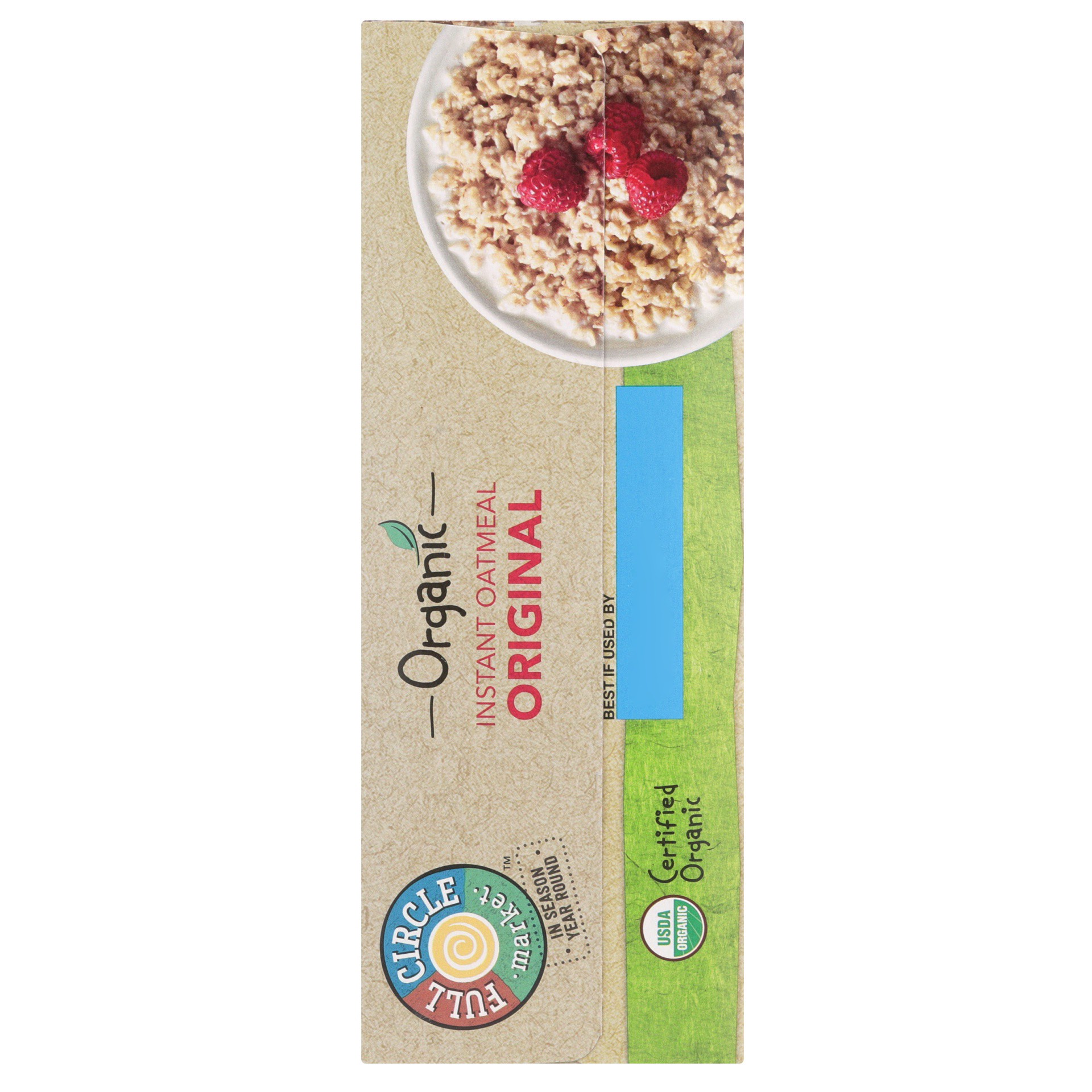 slide 4 of 6, Full Circle Market Organic Instant Oatmeal Original, 8 ct