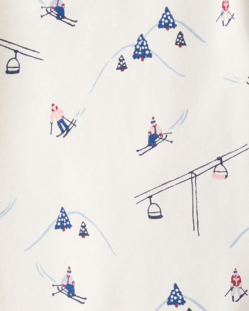 slide 4 of 4, Littleplanet Baby 2-Pack Organic Cotton Bodysuits Snowy Slopes, Enchanted Navy 3M, 1 ct