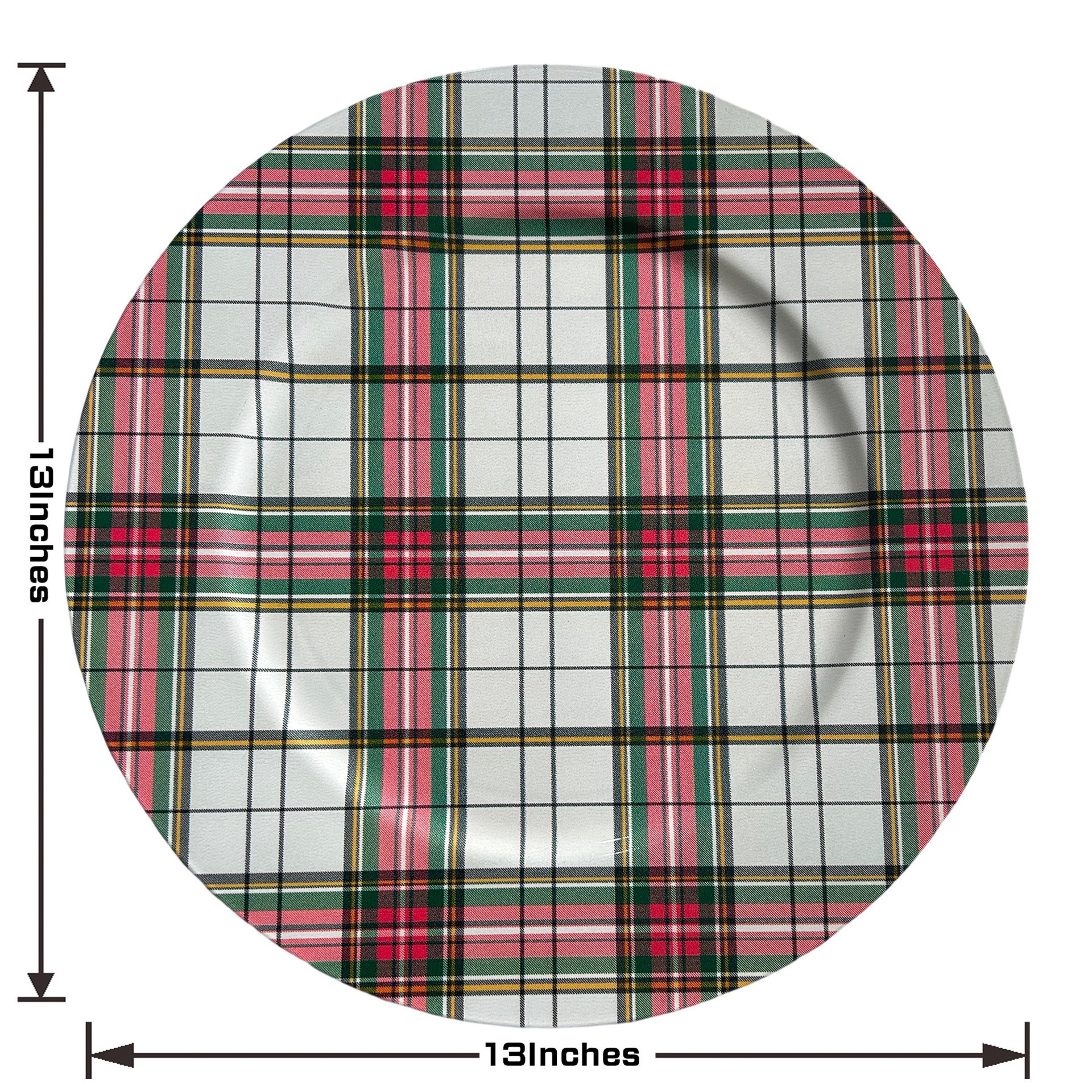 slide 2 of 5, 13" Plaid Charger Plate By Celebrate It, 13 in