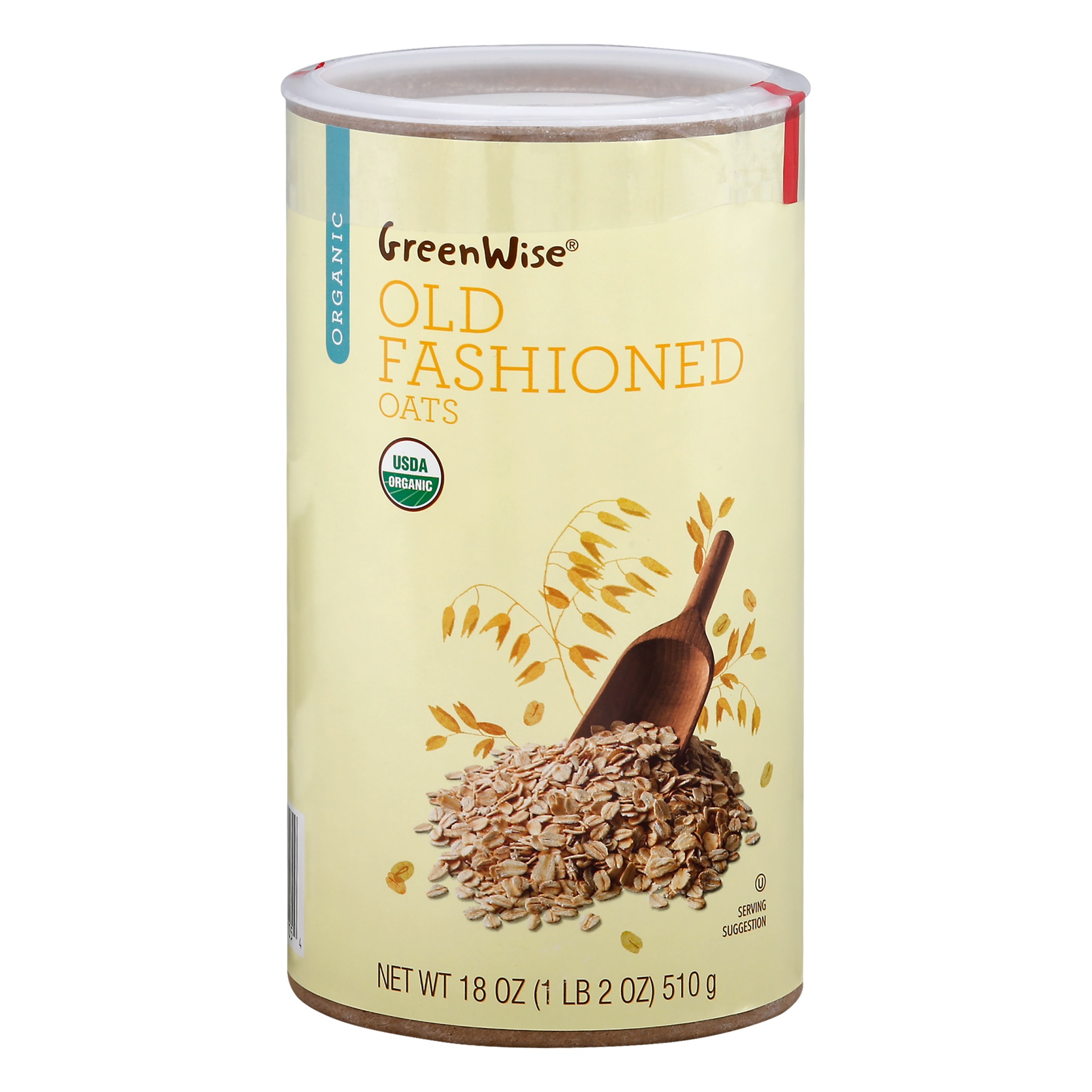 slide 1 of 1, GreenWise Old Fashioned Organic Oats, 18 oz