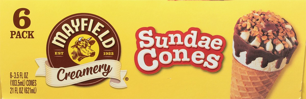 slide 7 of 9, Mayfield Creamery Vanilla Sundae Cones 6 - 3.5 fl oz Packs, 6 ct