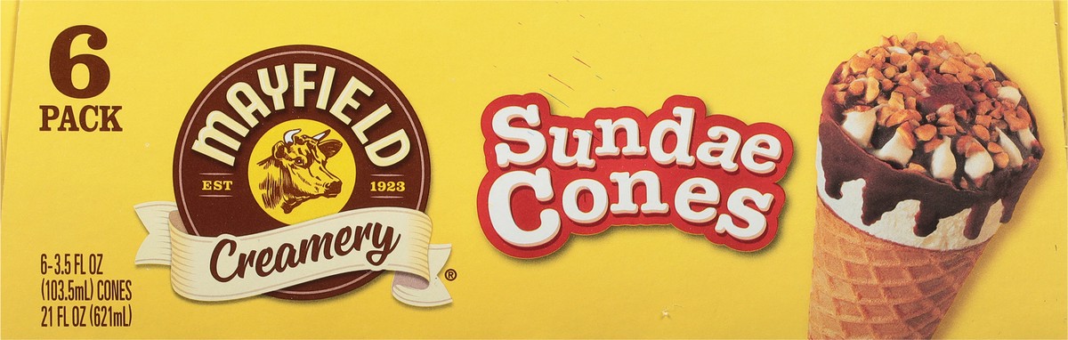 slide 9 of 9, Mayfield Creamery Vanilla Sundae Cones 6 - 3.5 fl oz Packs, 6 ct