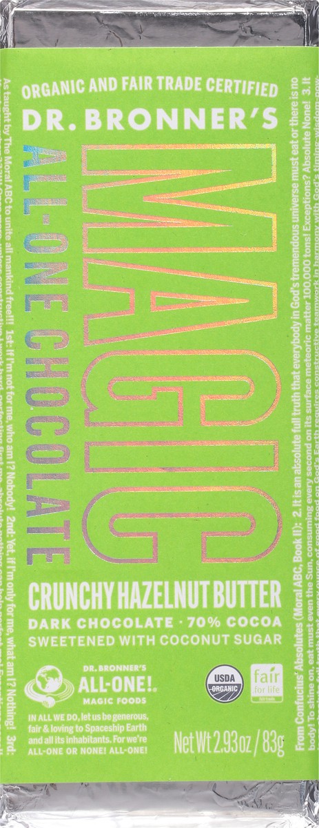 slide 4 of 9, Dr. Bronner's Chocolate Crisp Hazelnut Butter Bar, 2.1 oz