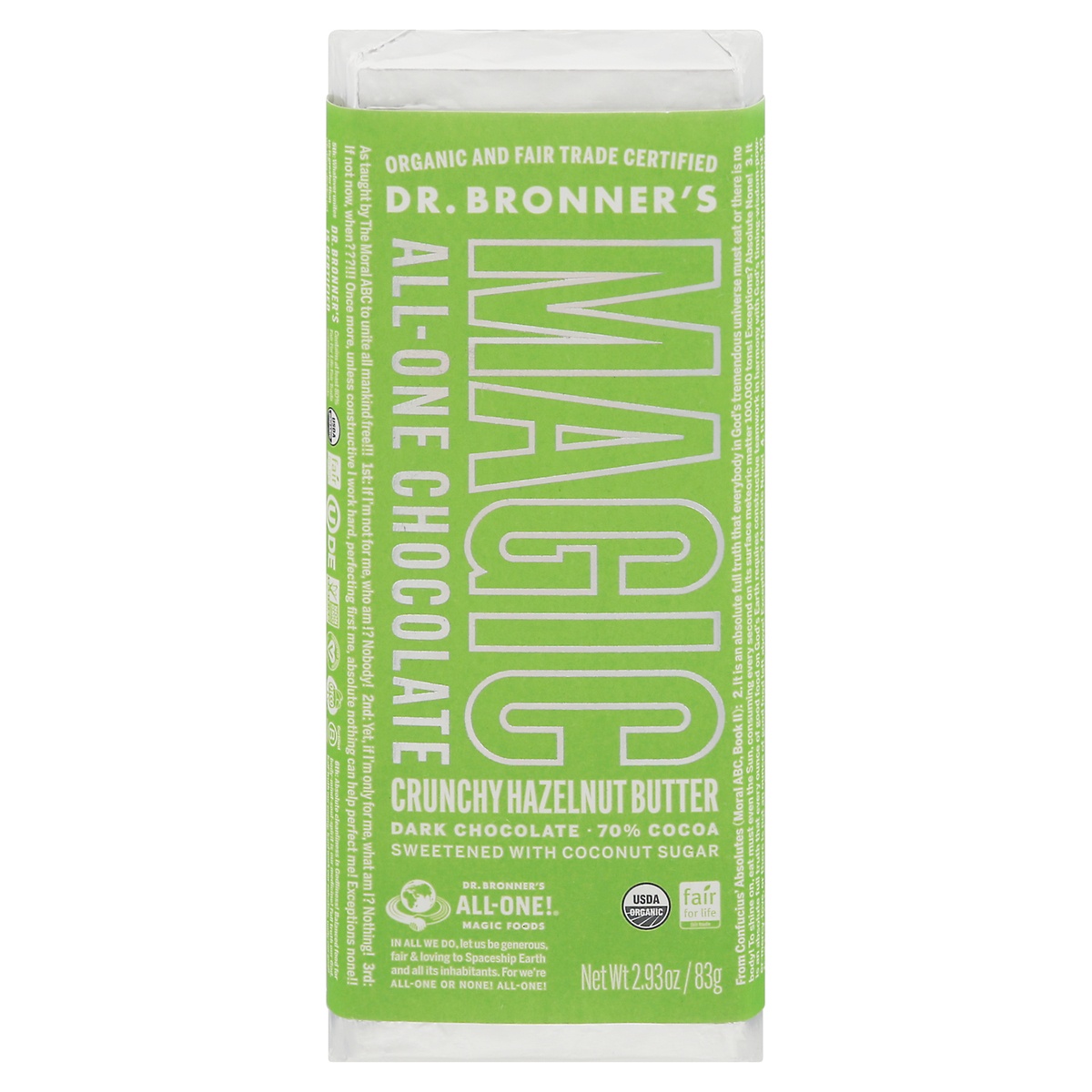 Dr. Bronner's Magic AllOne Chocolate Crunchy Hazelnut Butter 70 Cocoa