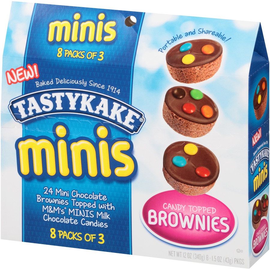 slide 3 of 8, Tastykake Minis Candy Topped Brownies, 8 ct; 1.5 oz