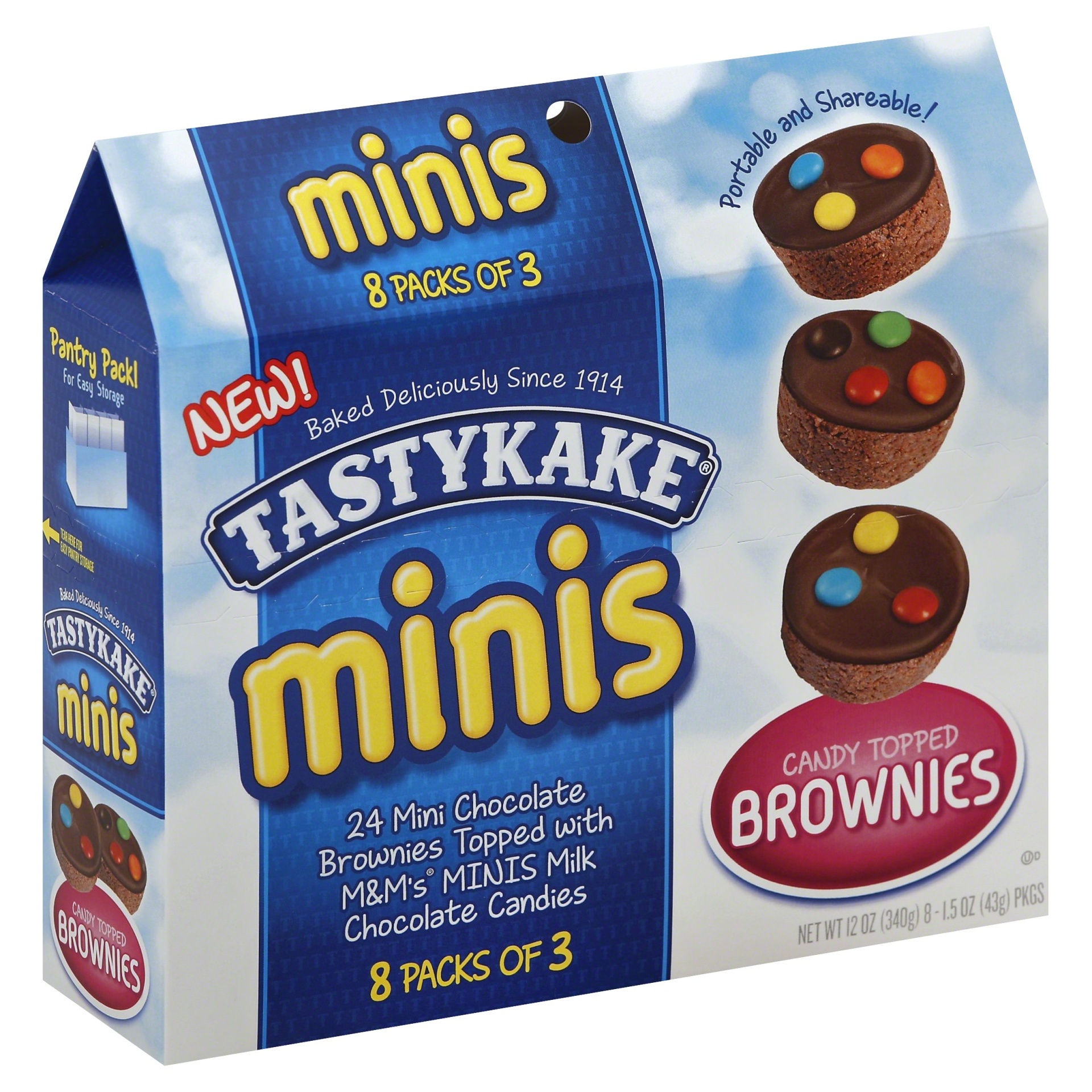 slide 1 of 8, Tastykake Minis Candy Topped Brownies, 8 ct; 1.5 oz