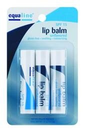 slide 1 of 1, Equaline Lip Balm Twin Pack Moist, 3 ct