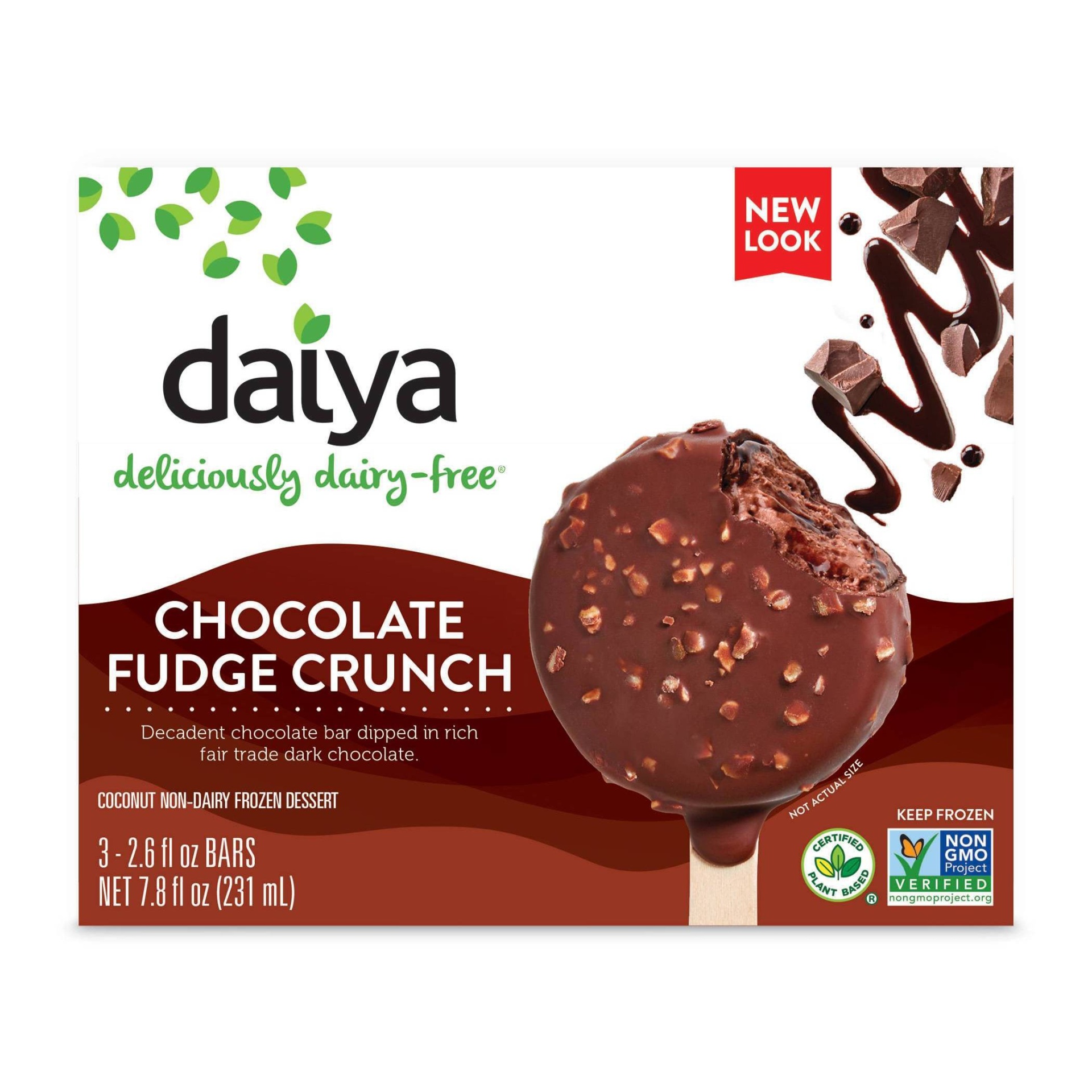slide 1 of 3, Daiya Chocolate Fudge Crunch Frozen Bars, 3 ct; 2.6 fl oz