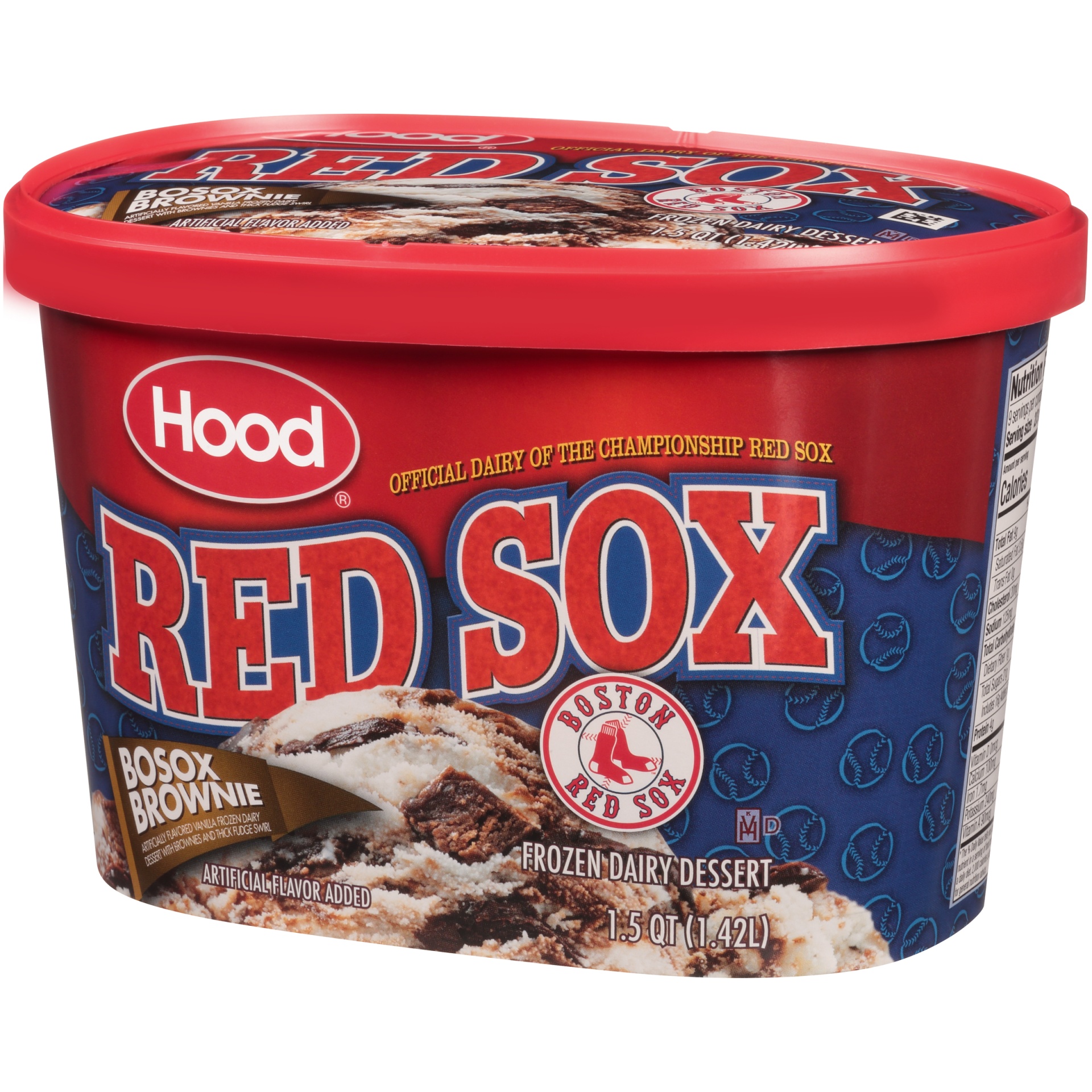 slide 3 of 7, Hood Red Sox Bosox Brownie Frozen Dairy Dessert, 1.5 qt