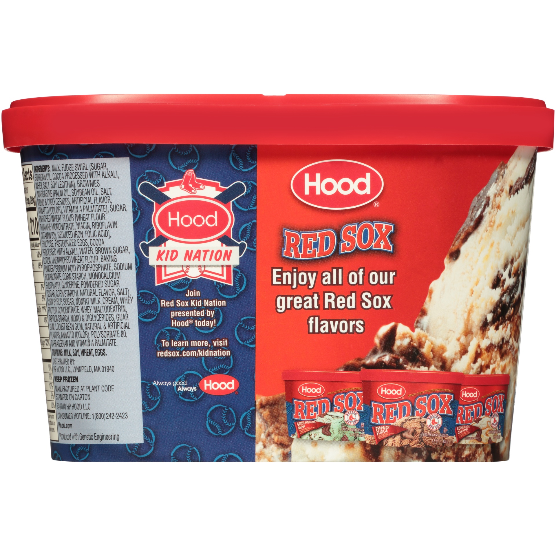 slide 4 of 7, Hood Red Sox Bosox Brownie Frozen Dairy Dessert, 1.5 qt