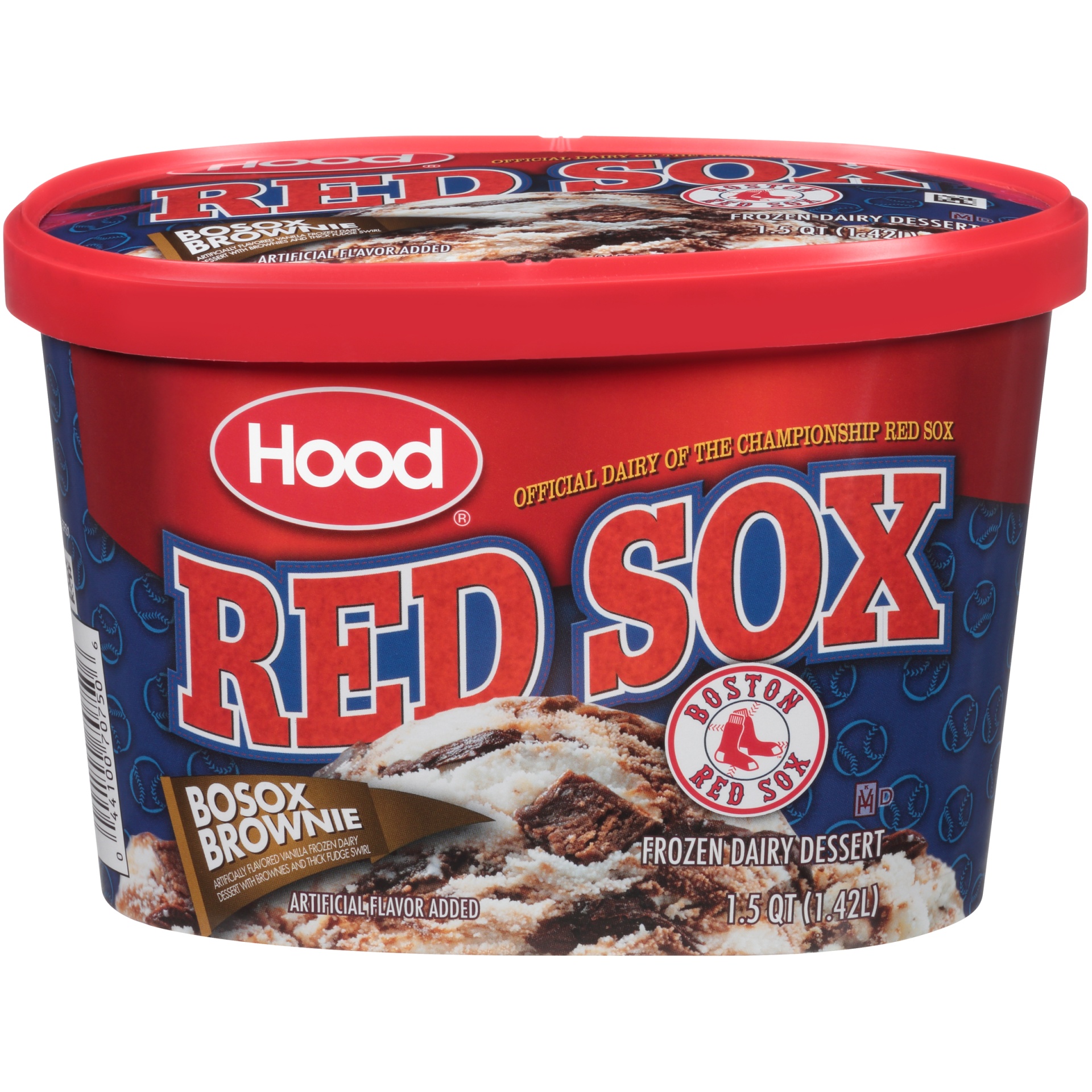 slide 1 of 7, Hood Red Sox Bosox Brownie Frozen Dairy Dessert, 1.5 qt