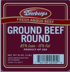 Dierbergs Ground Round Beef 85/15