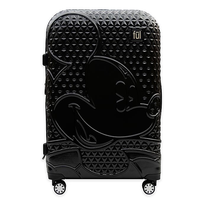 slide 1 of 6, ful Textured Mickey Mouse Hard Sided Rolling Luggage, 29 in