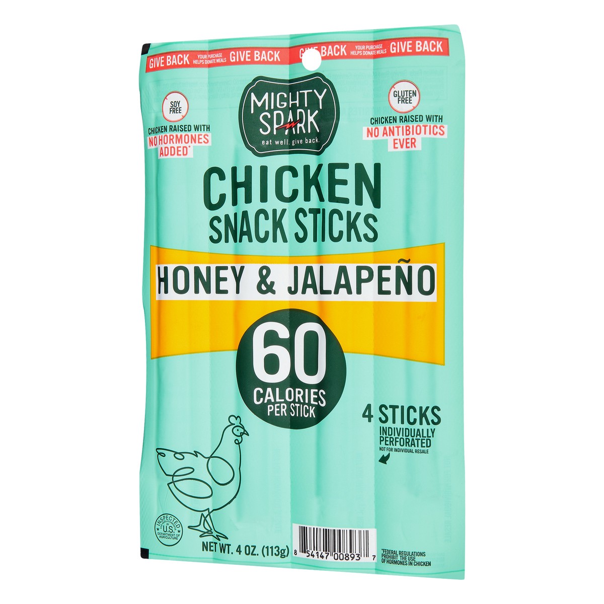 slide 8 of 13, Mighty Spark Honey/Jalapeno Chicken Snack Sticks 4 Sticks, 4 ct