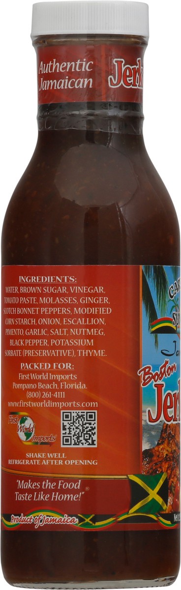 slide 6 of 9, Caribbean Sunshine Jamaican Boston Jerk Bbq Sauce 12 fl oz Bottle, 12 fl oz