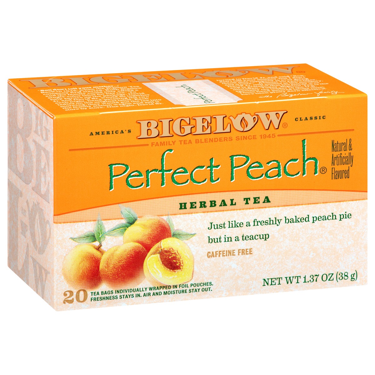 slide 8 of 10, Bigelow Perfect Peach Tea, 20 ct