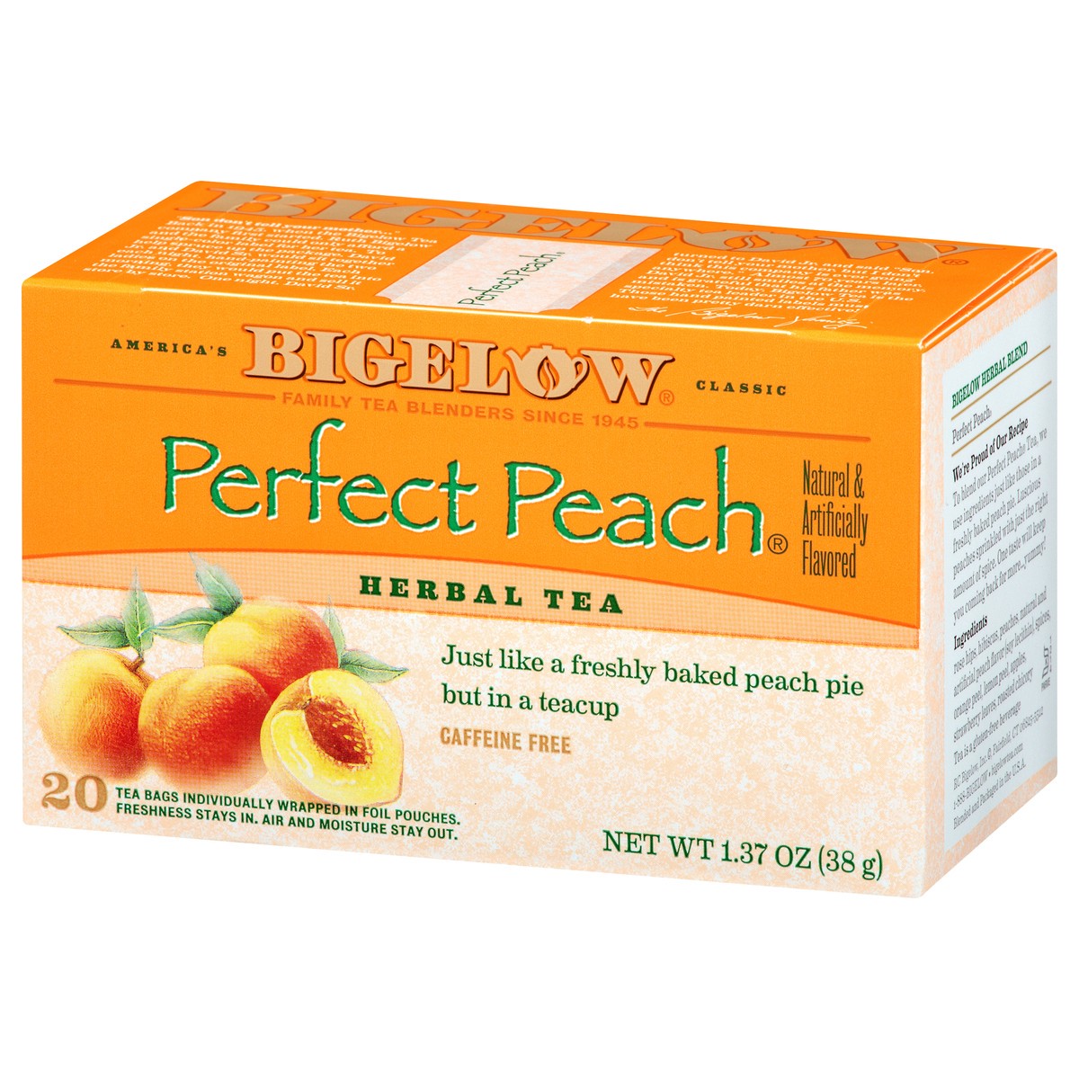 slide 9 of 10, Bigelow Perfect Peach Tea, 20 ct