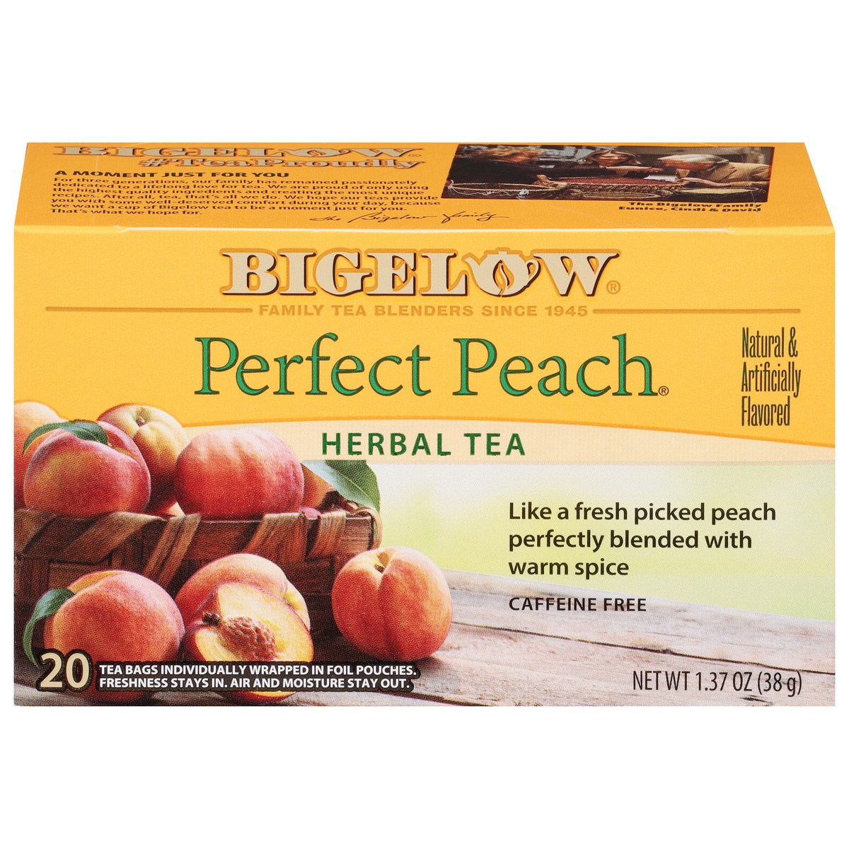 slide 1 of 10, Bigelow Perfect Peach Tea - 20 ct, 20 ct