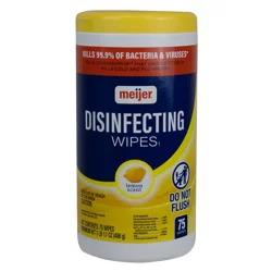 Meijer Disinfecting Wipes, Lemon Scent