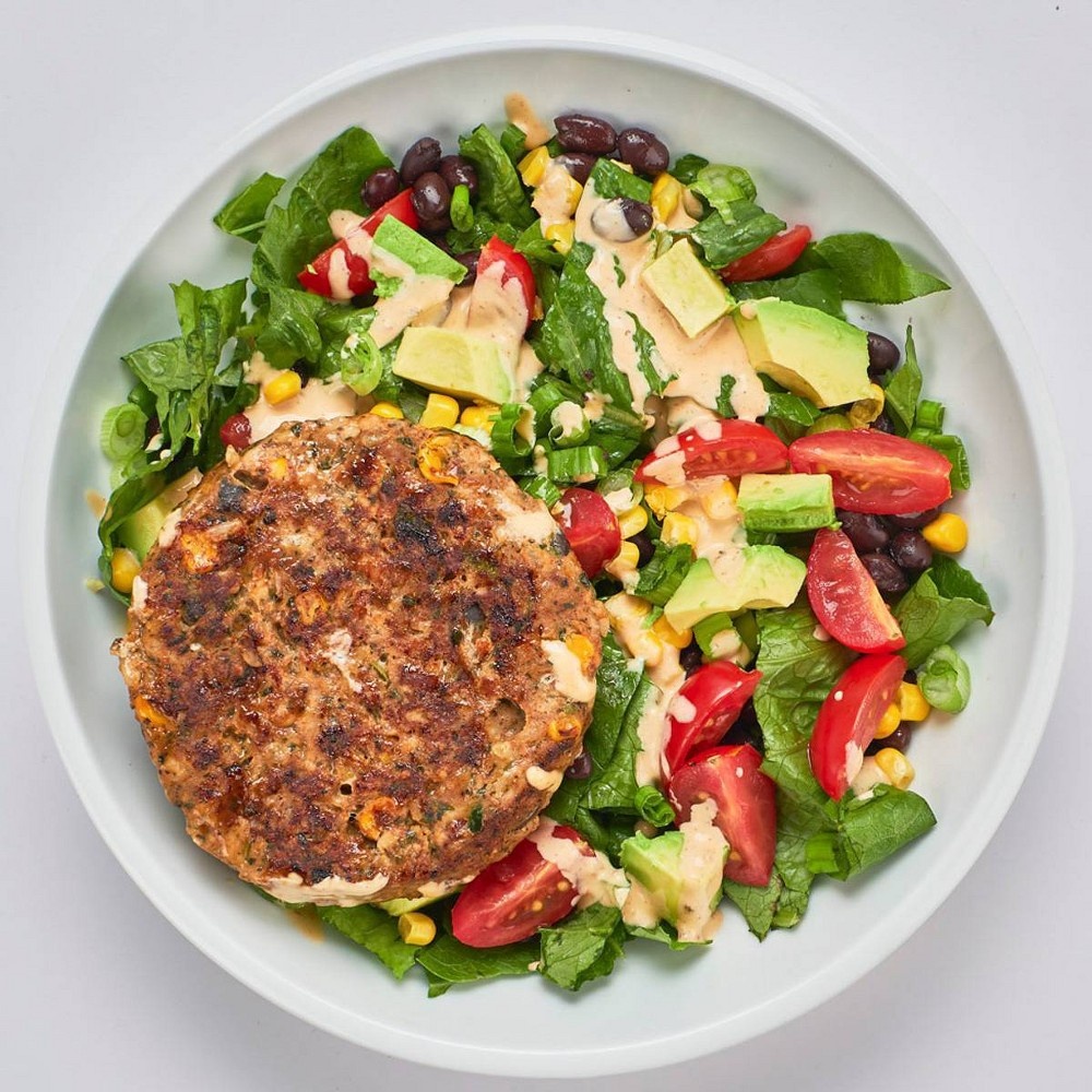 slide 3 of 4, Mighty Spark Food Co. Corn, Black Bean & Poblano Chicken Power Patties, 2 ct; 10.66 oz