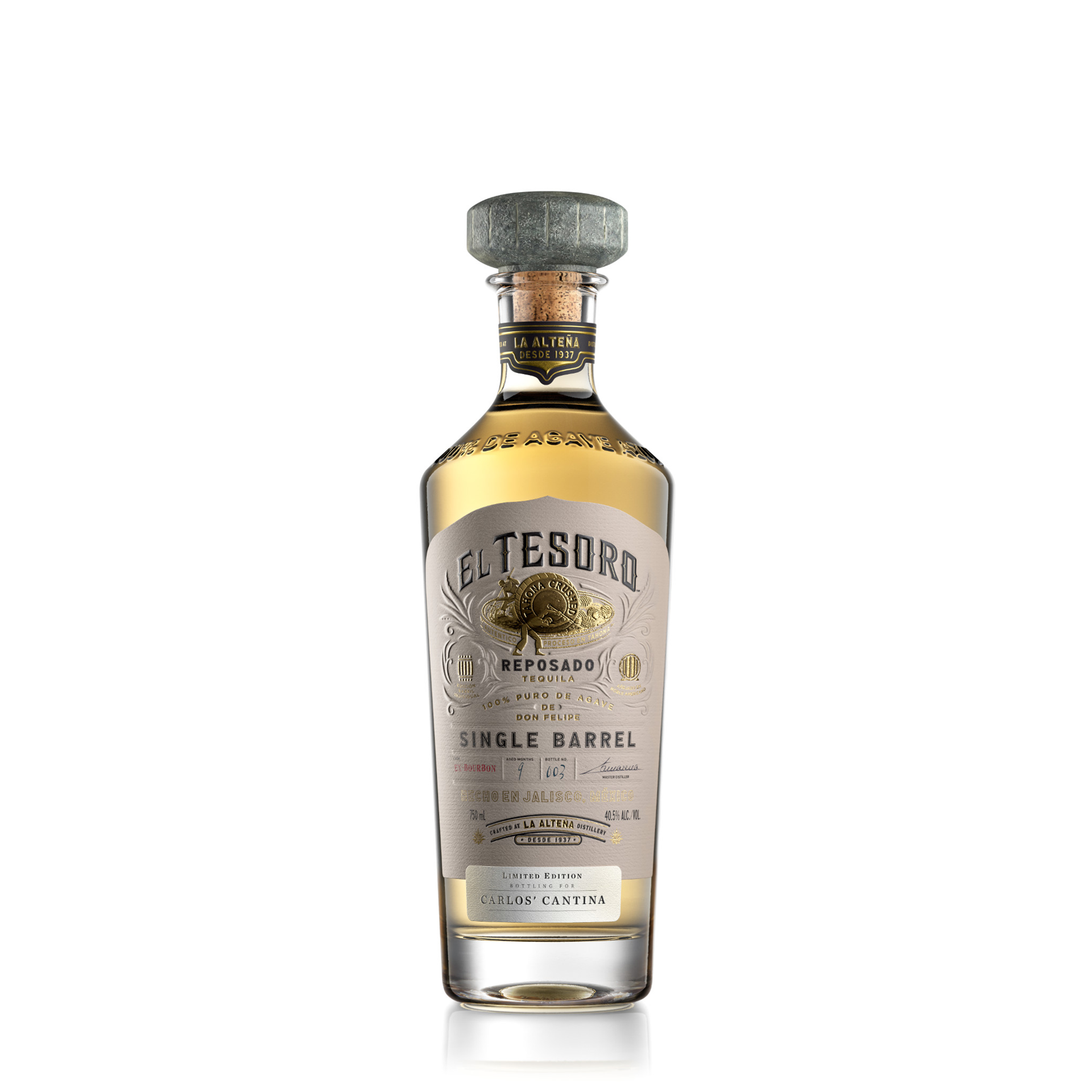 slide 2 of 2, El Tesoro Reposado Single Barrel Tequila 750 ml, 750 ml