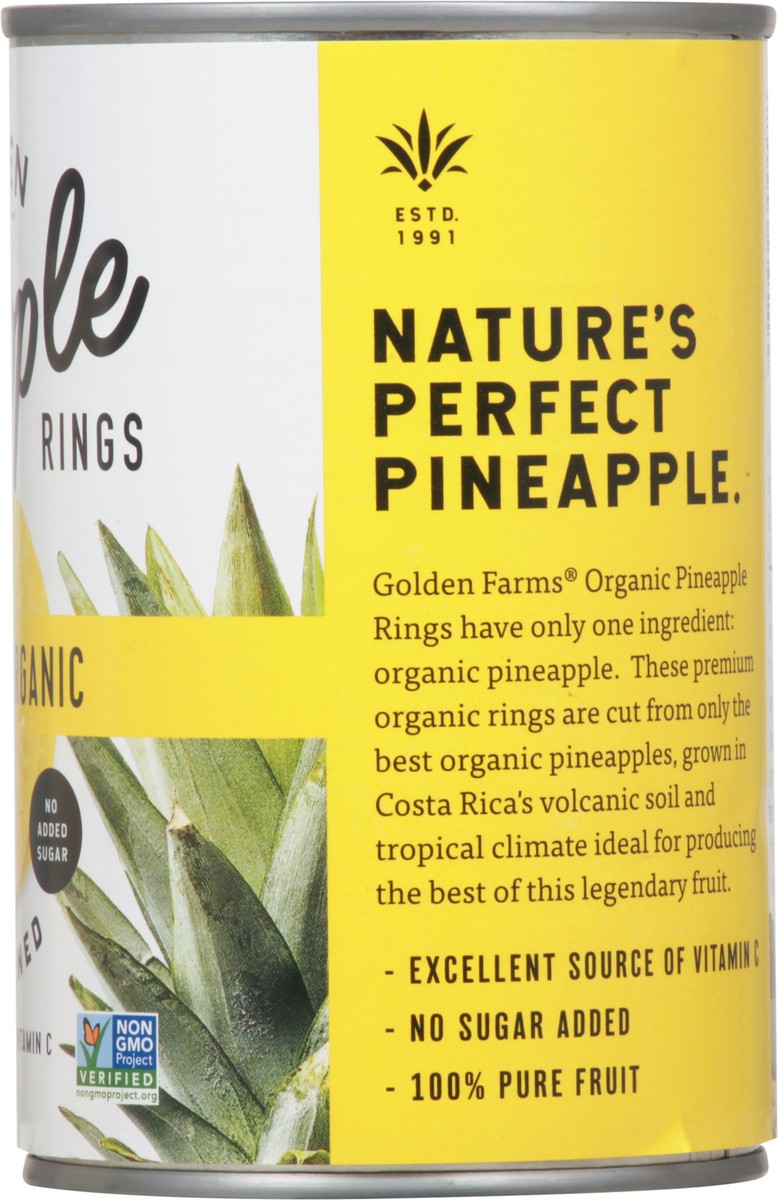 slide 3 of 12, Golden Farms Organic Unsweetened Pineapple Rings 14 oz, 14 oz