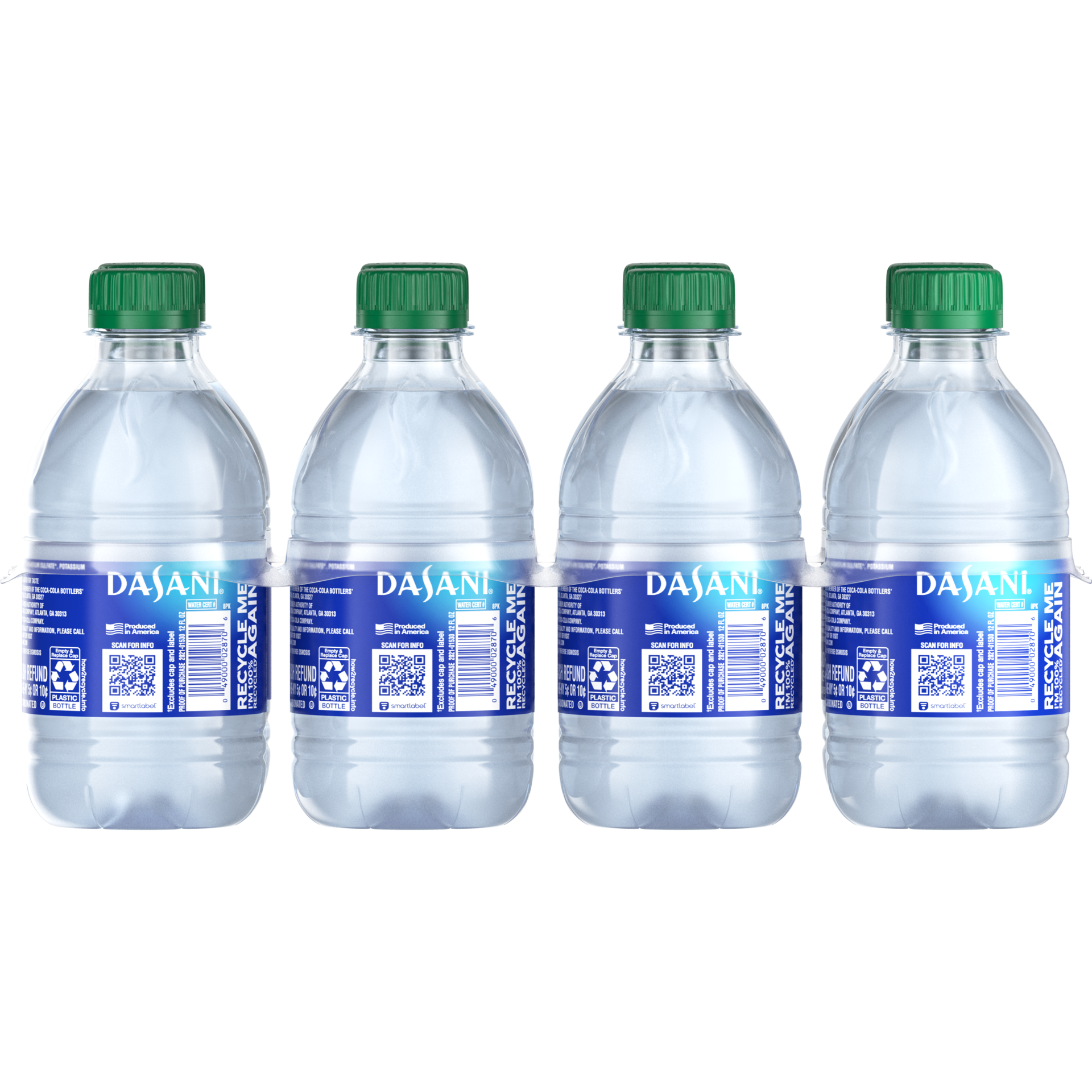 slide 2 of 5, DASANI Purified Water Bottles Enhanced with Minerals, 12 fl oz, 8 Pack, 8 ct; 12 fl oz