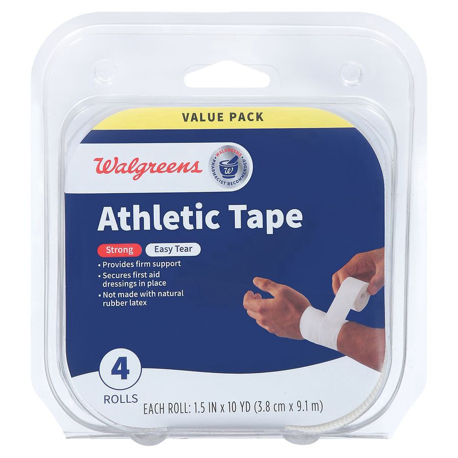 slide 1 of 5, Walgreens Athletic Tape Rolls, 4 ct