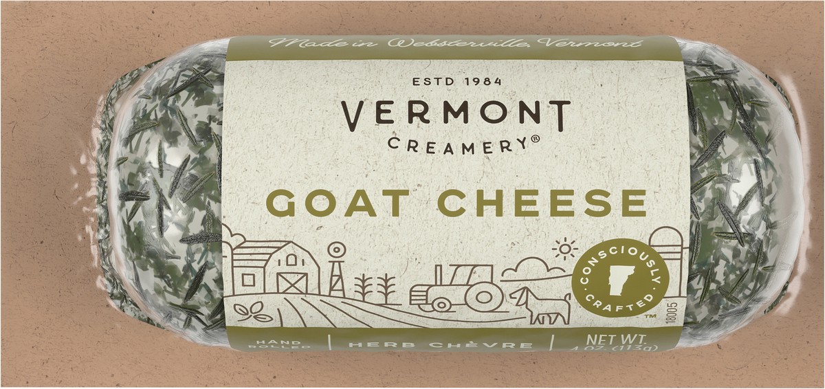 slide 8 of 12, Vermont Creamery Herb Goat Cheese Log, 4 oz, 4 oz