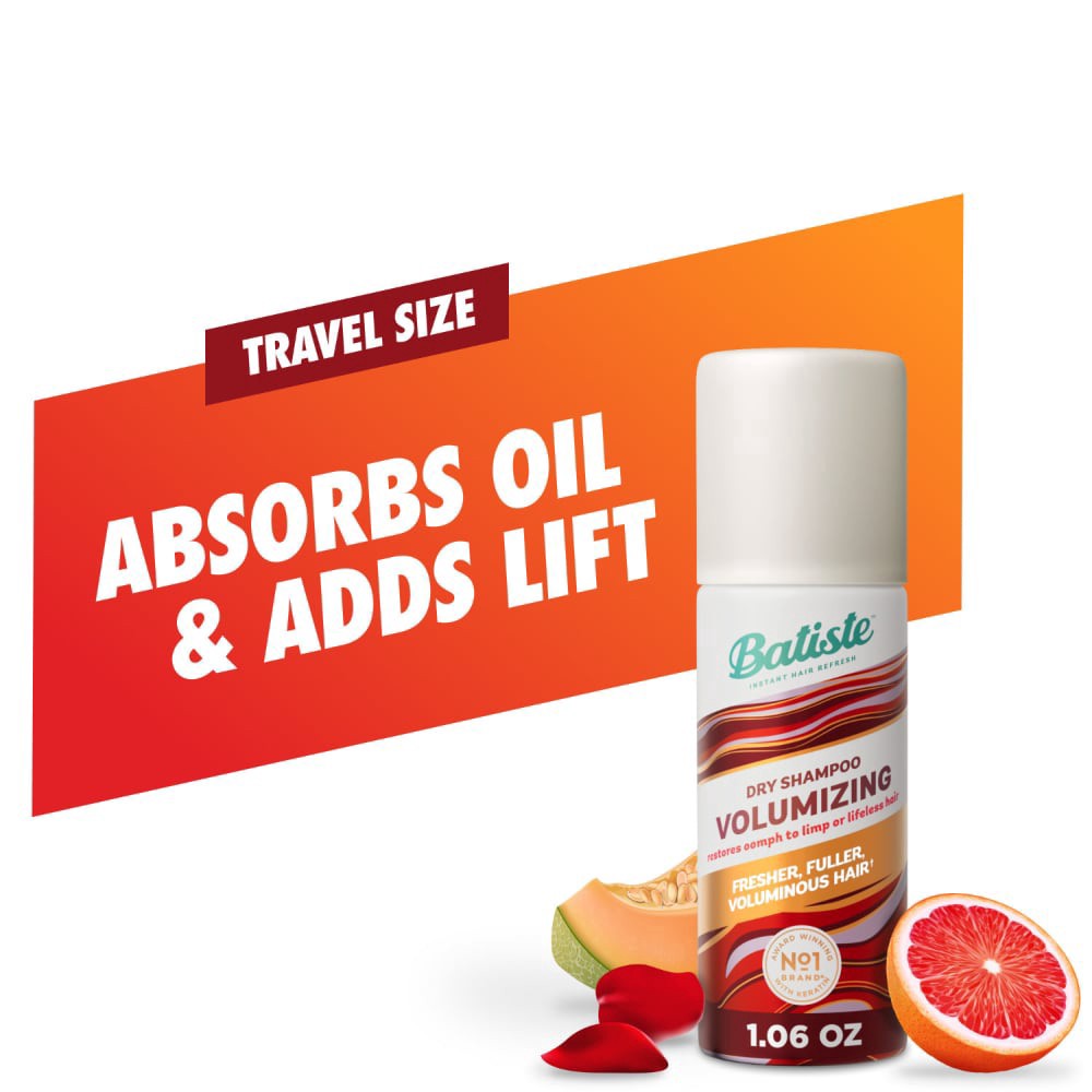 slide 4 of 6, Batiste Dry Shampoo Volumizing Travel Size, 1.06 oz