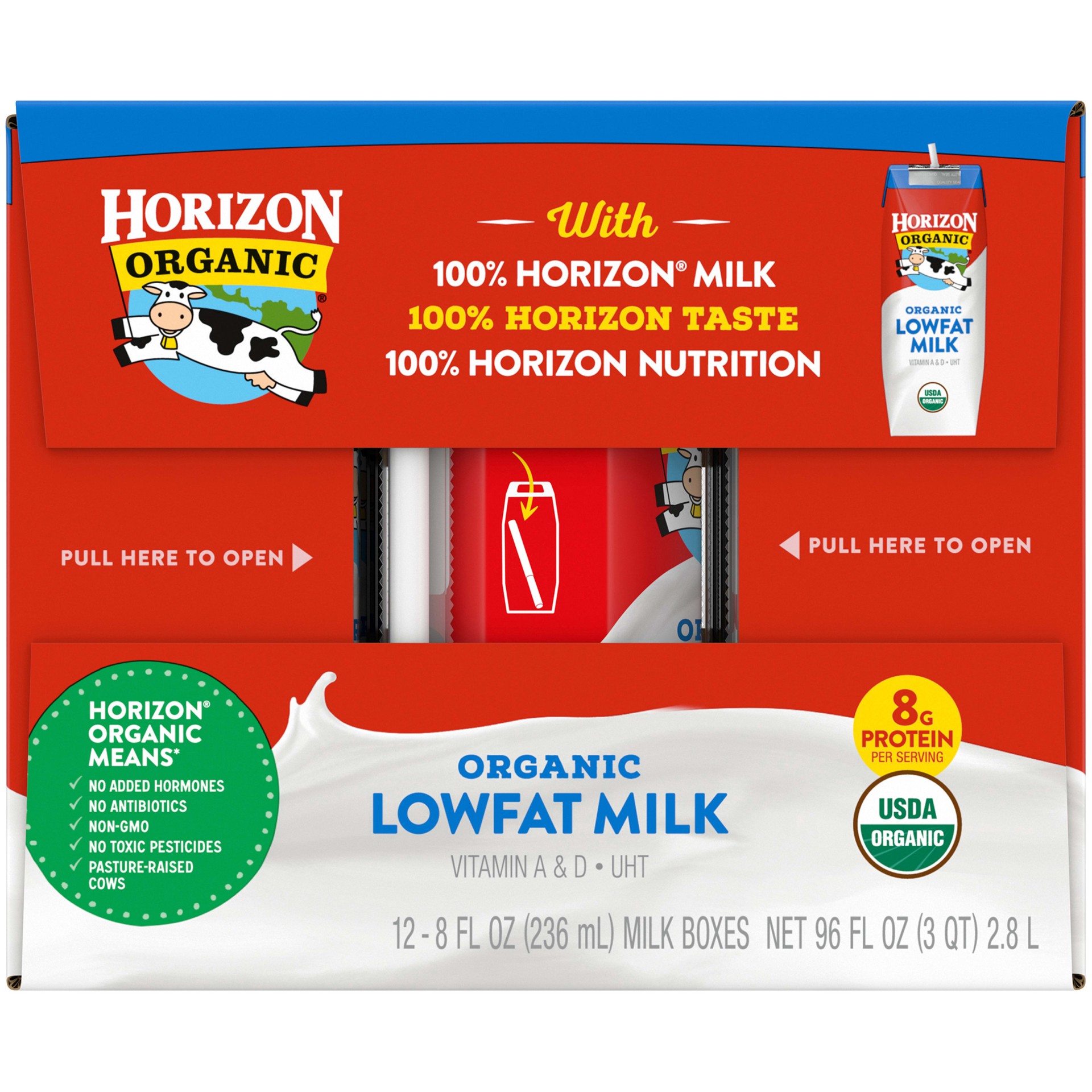 slide 5 of 5, Horizon Organic Shelf-Stable 1% Low Fat milk Boxes, 8 oz., 12 Pack, 