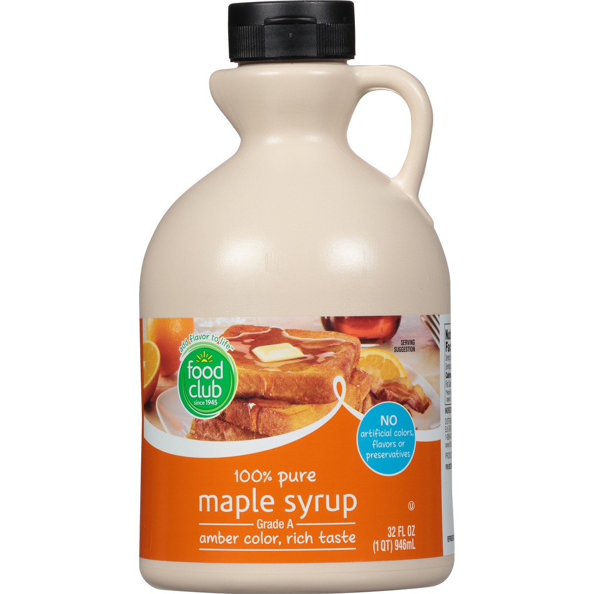 slide 8 of 9, Food Club 100% Pure Maple Syrup, 32 fl oz