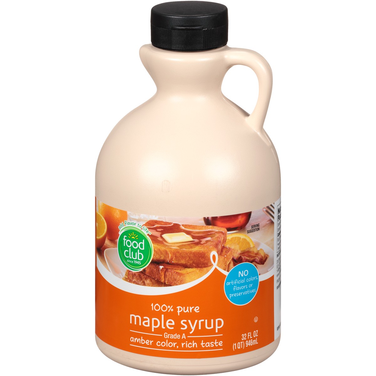 slide 1 of 9, Food Club 100% Pure Maple Syrup, 32 fl oz