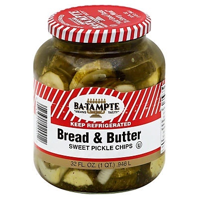 slide 1 of 1, Ba-Tampte Bread & Butter Sweet Pickle Chips, 32 fl oz