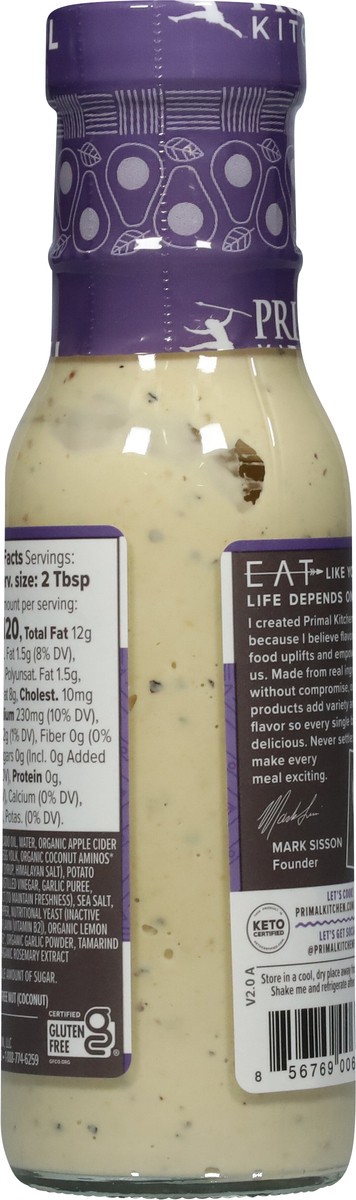 slide 8 of 9, Primal Kitchen Dairy-Free Caesar Dressing with Avocado Oil - 8 fl oz, 8 fl oz