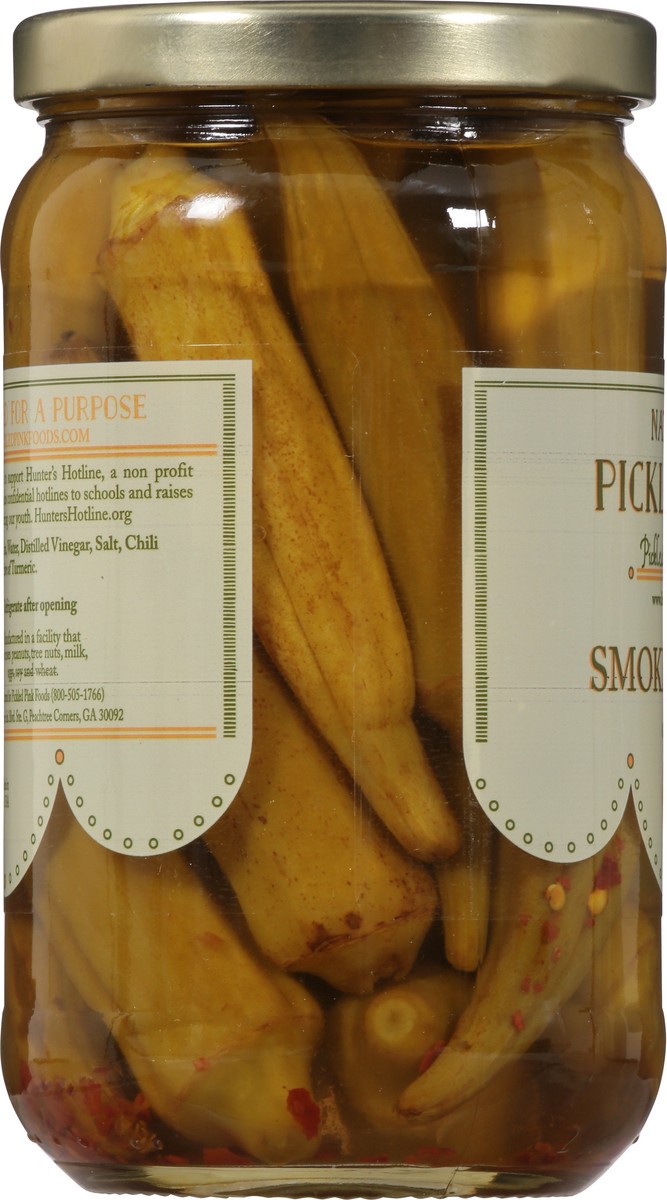 slide 6 of 13, Pickled Pink Natural Smokin' Okra 16 fl oz, 16 oz