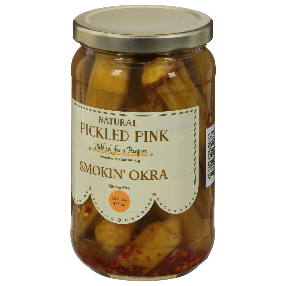 slide 9 of 13, Pickled Pink Natural Smokin' Okra 16 fl oz, 16 oz