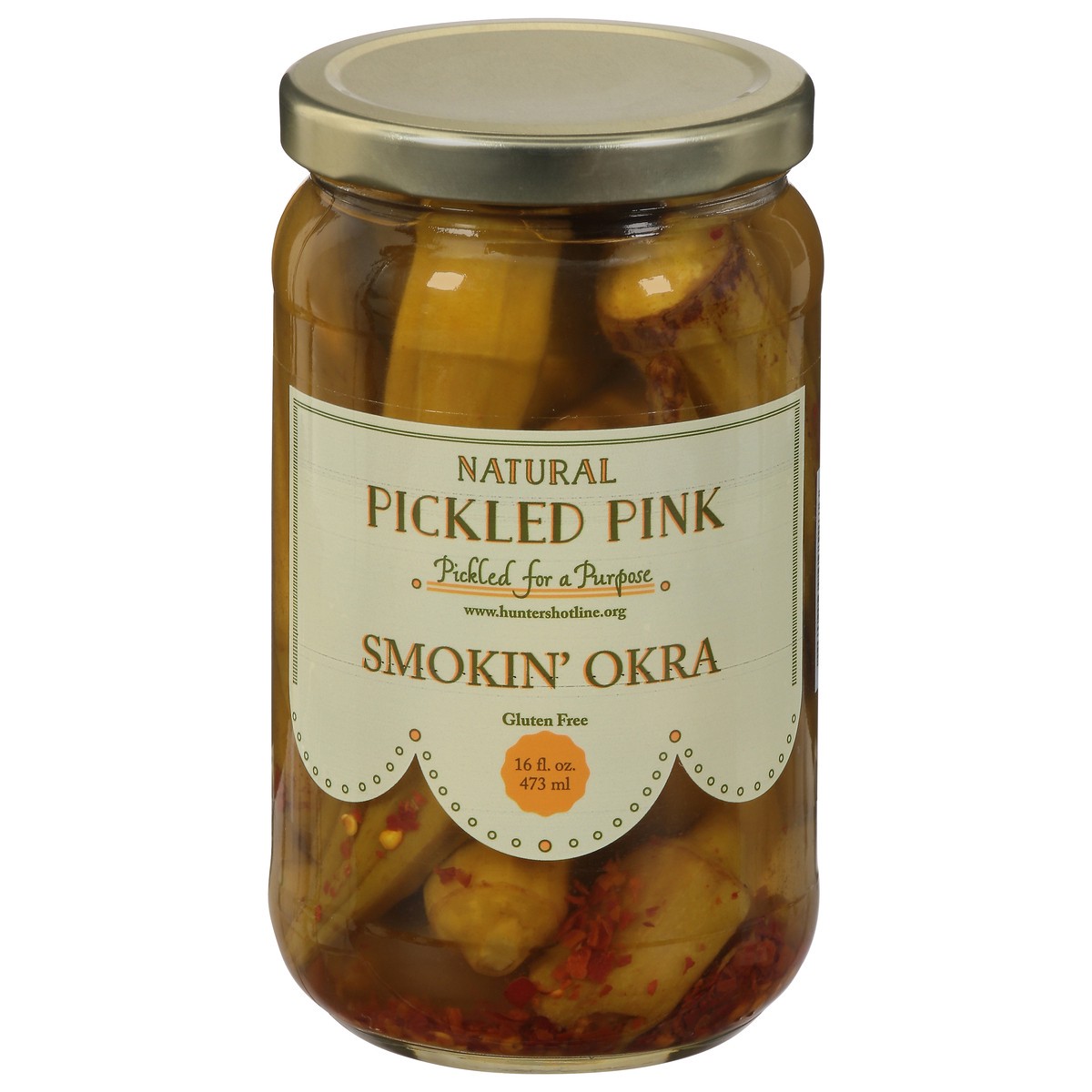 slide 13 of 13, Pickled Pink Natural Smokin' Okra 16 fl oz, 16 oz