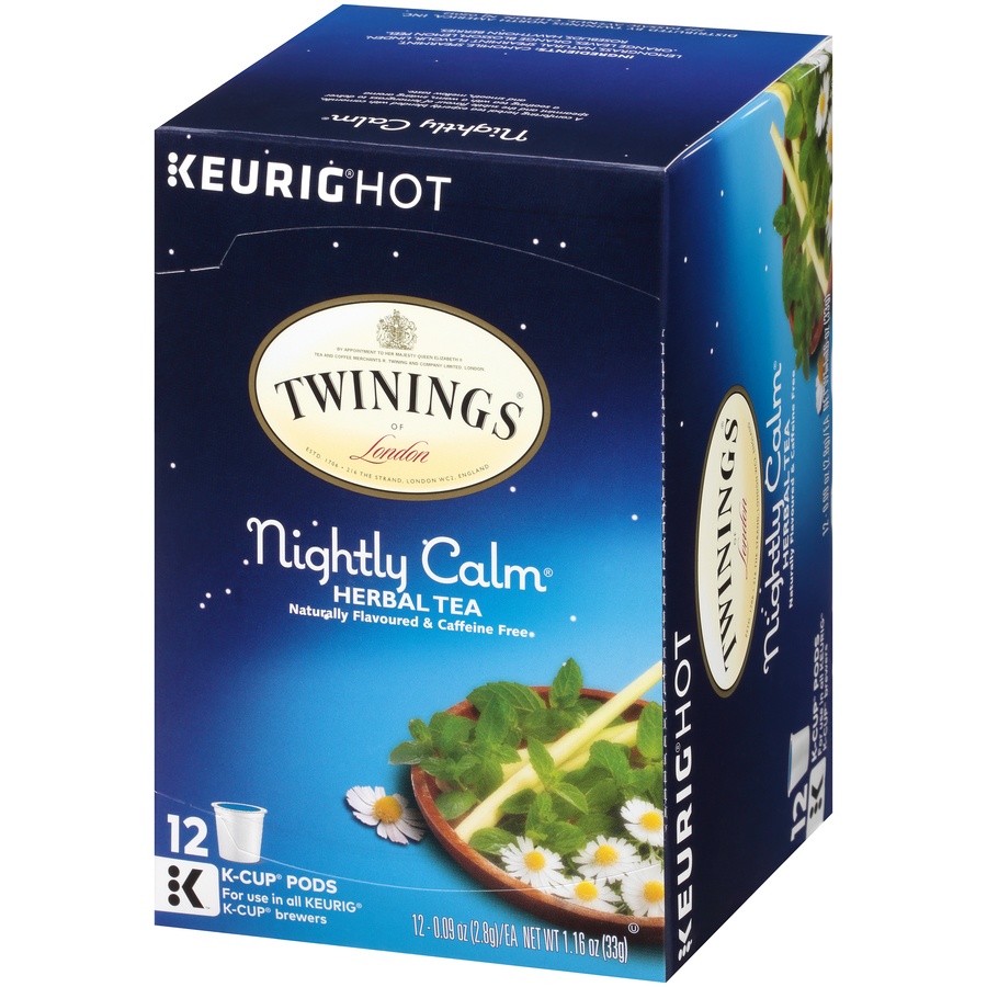 slide 3 of 7, Twinings Nightly Calm Herbal Tea, 12 ct