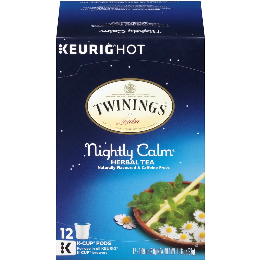 slide 1 of 7, Twinings Nightly Calm Herbal Tea, 12 ct