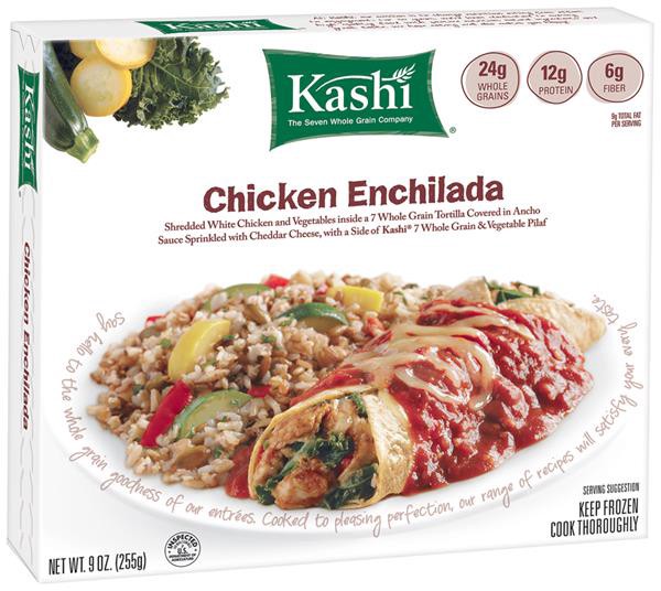 slide 1 of 1, Kashi Chicken Enchilada Frozen Dinner, 9 oz