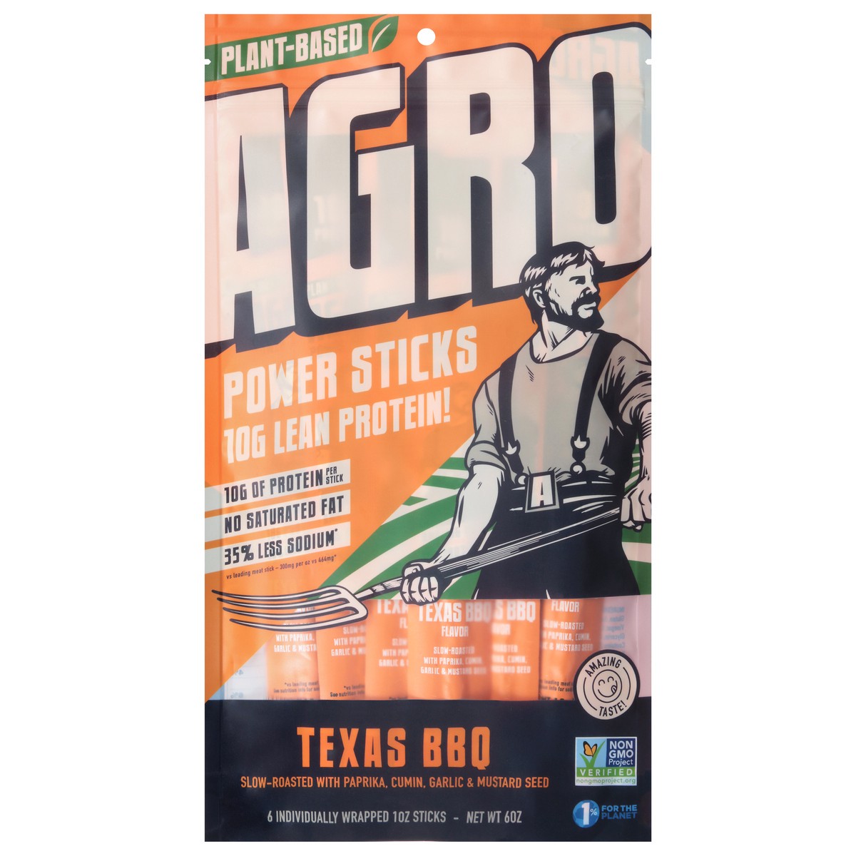 slide 3 of 4, Agro Sticks Texas Bbq 6oz - 6 Oz, 6 oz
