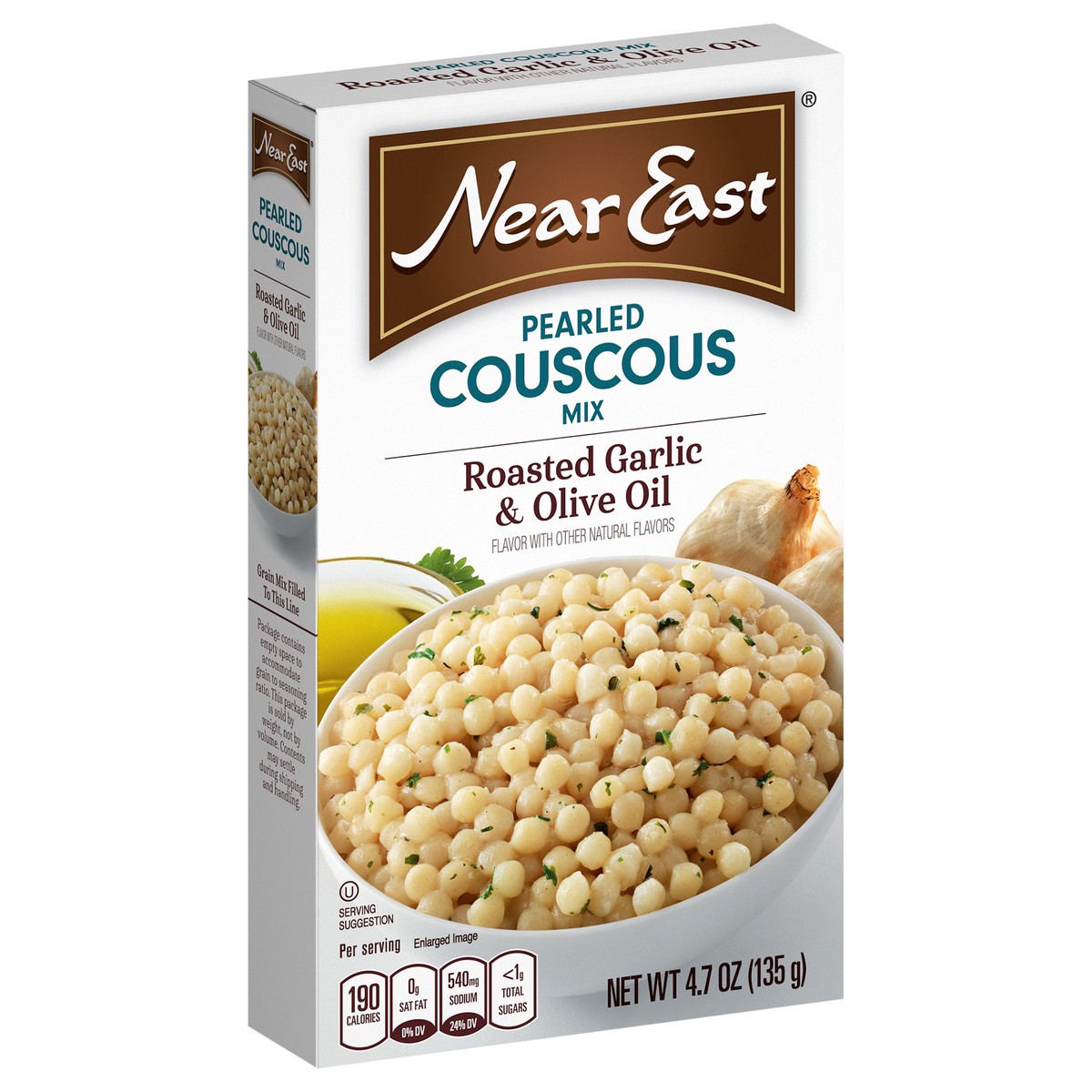 slide 2 of 6, Near East Pearled Couscous Mix Roasted Garlic & Olive Oil Flavor 4.7 Oz, 4.7 oz