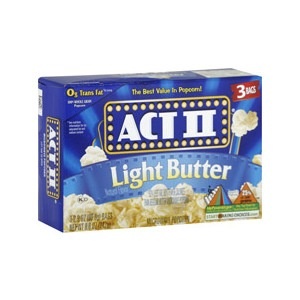 slide 1 of 1, ACT II Microwave Light Butter Popcorn, 1 ct