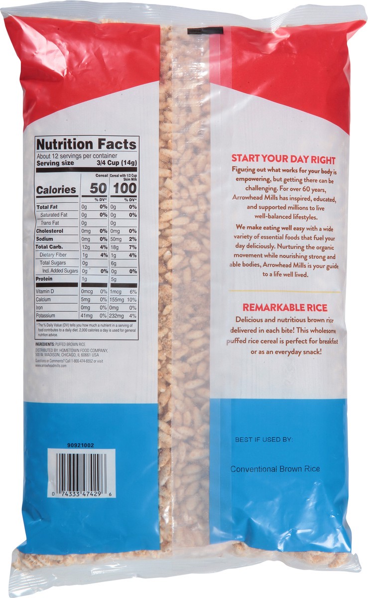 slide 4 of 9, Arrowhead Mills Puffed Rice Cereal, 6 Oz Bag, 6 oz