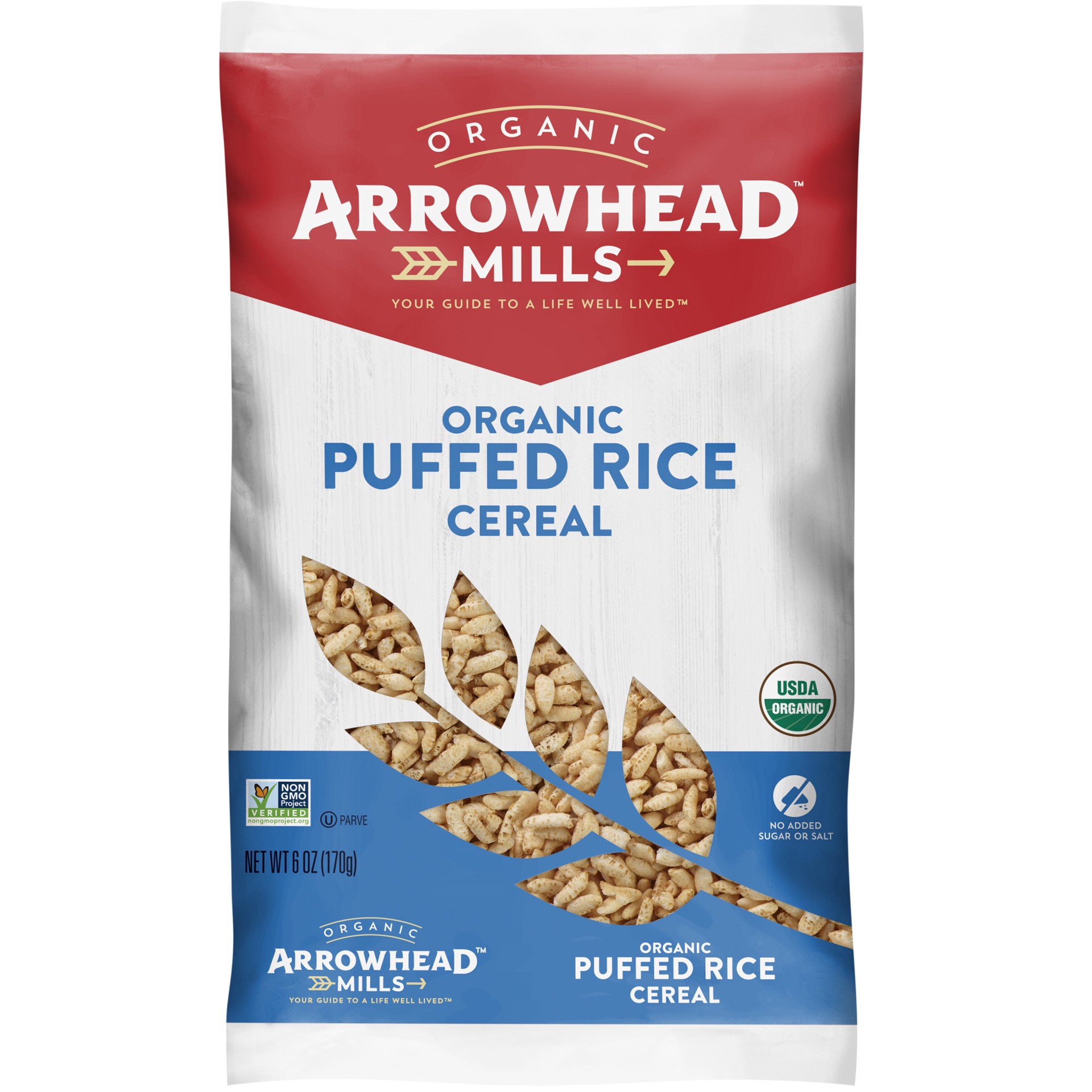 slide 1 of 9, Arrowhead Mills Puffed Rice Cereal, 6 Oz Bag, 6 oz