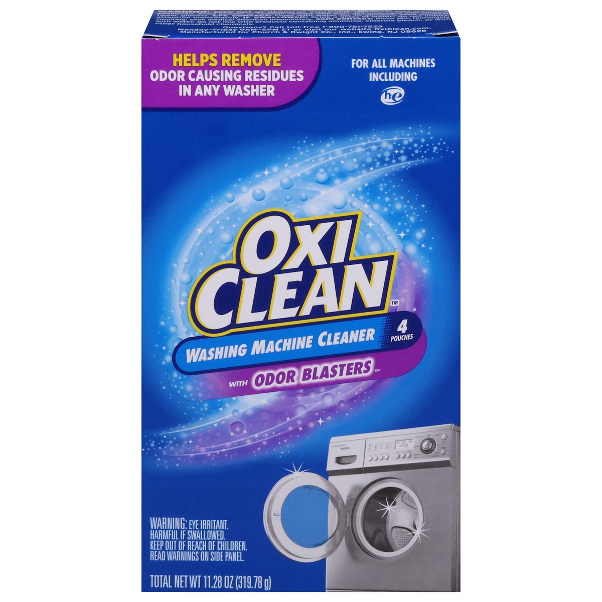 slide 1 of 5, Oxi-Clean Washing Machine Cleaner with Odor Blasters, 4 Count, 4 ct