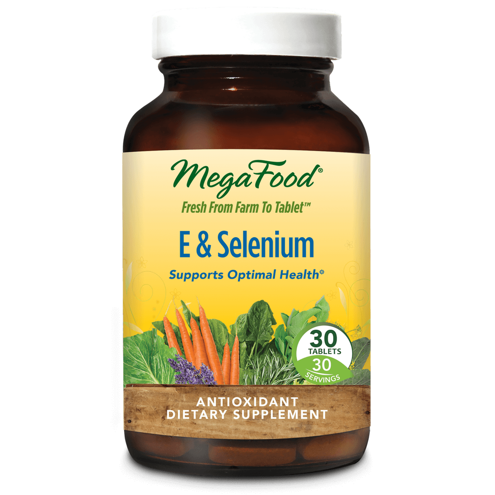 slide 1 of 1, Megafood E & Selenium, 30 ct